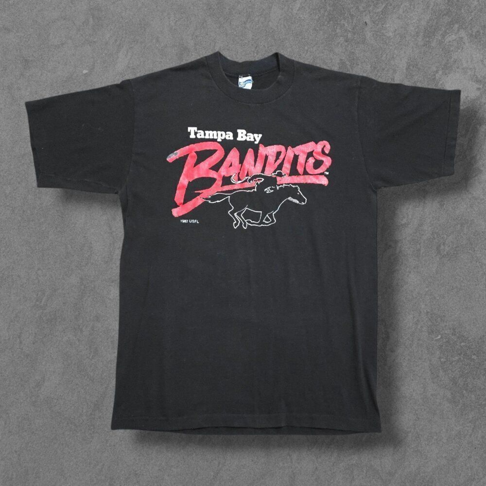 Vintage 80s Tampa Bay Bandits USFL Football Vintage Sports Shirt L